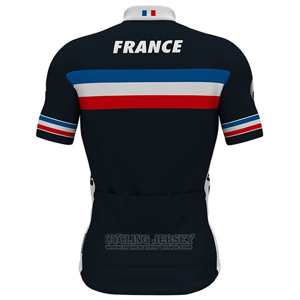 2017 Cycling Jersey France Black Short Sleeve and Bib Short